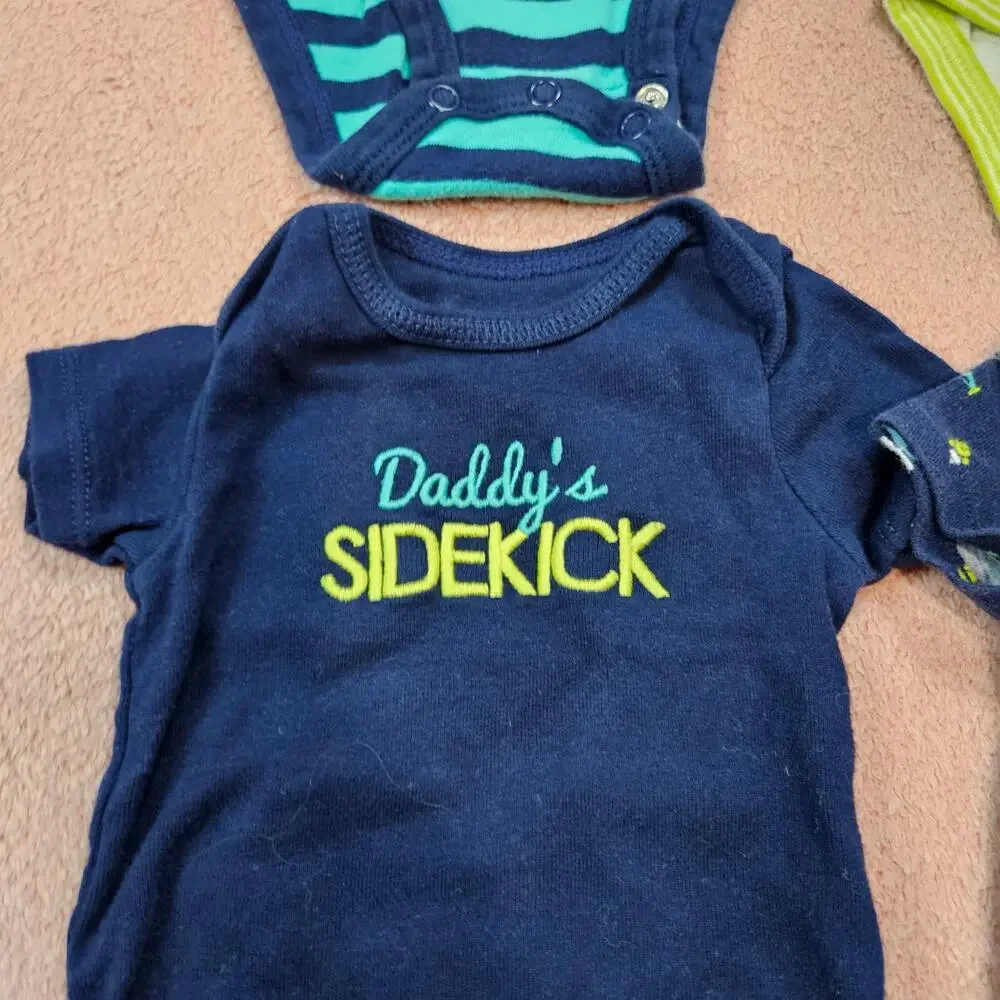 Simple Joys by Carter's Baby Boys 6 Short-Sleeve Bodysuit Lot Size 0-3 Mon